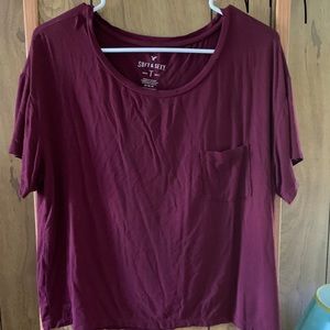 Burgundy tee